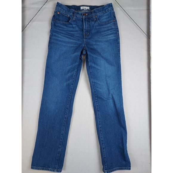 Madewell Denim - Madewell Womens 26 Mid Rise 90s Straight Jeans Blue Denim Straight Leg 26x28